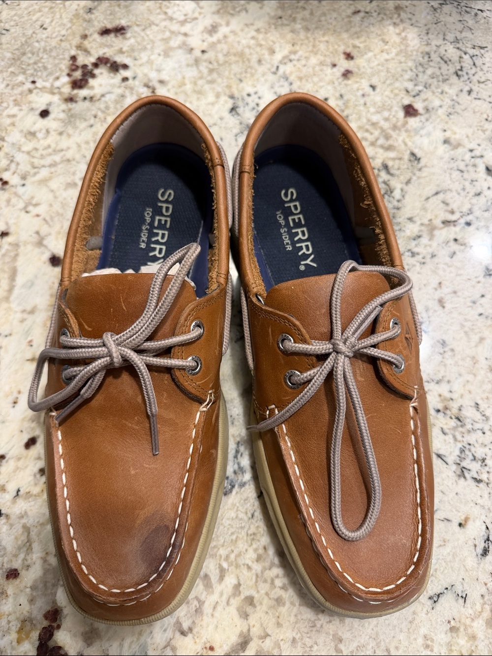 Sperry Tan Leather Men’s 2-Eye Boat Shoes